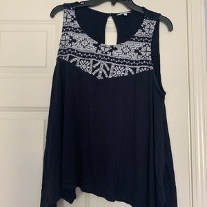 Navy blue Crown and ivy tank top